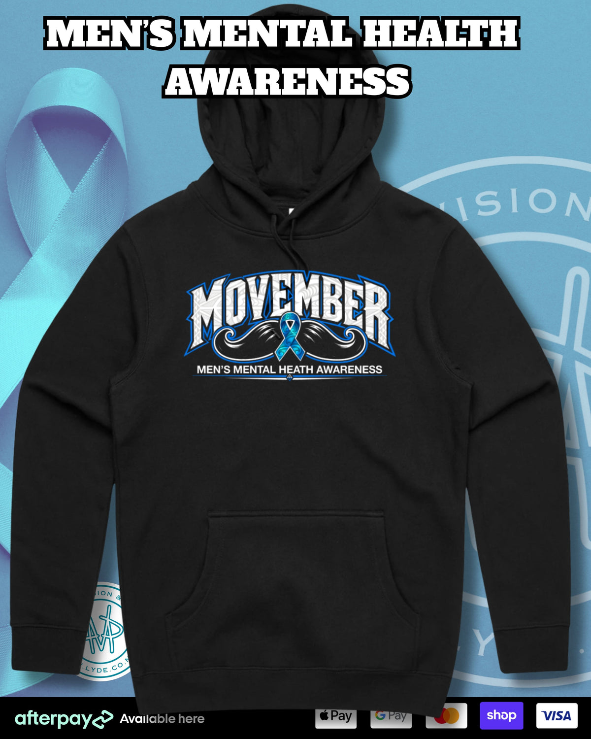 Movember Hoodie (with Design) Aloua Vision & Print