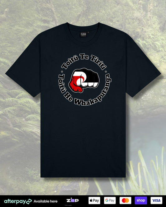 Toitu Te Tiriti Tino Fist T-Shirt (Adults)