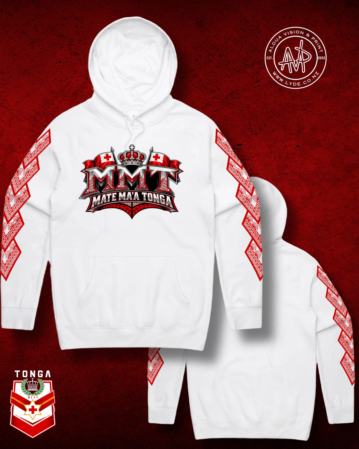 MMT White Hoodie (Adults) Aloua Vision & Print
