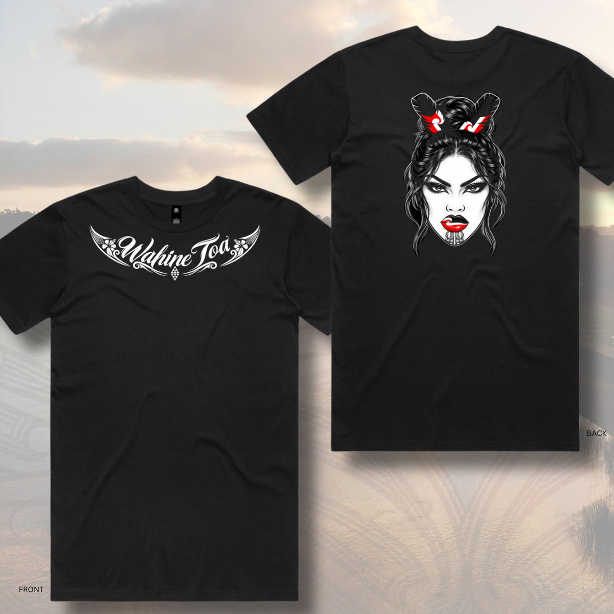 Wahine Toa (Chest print) T-Shirt (Adults) Aloua Vision & Print