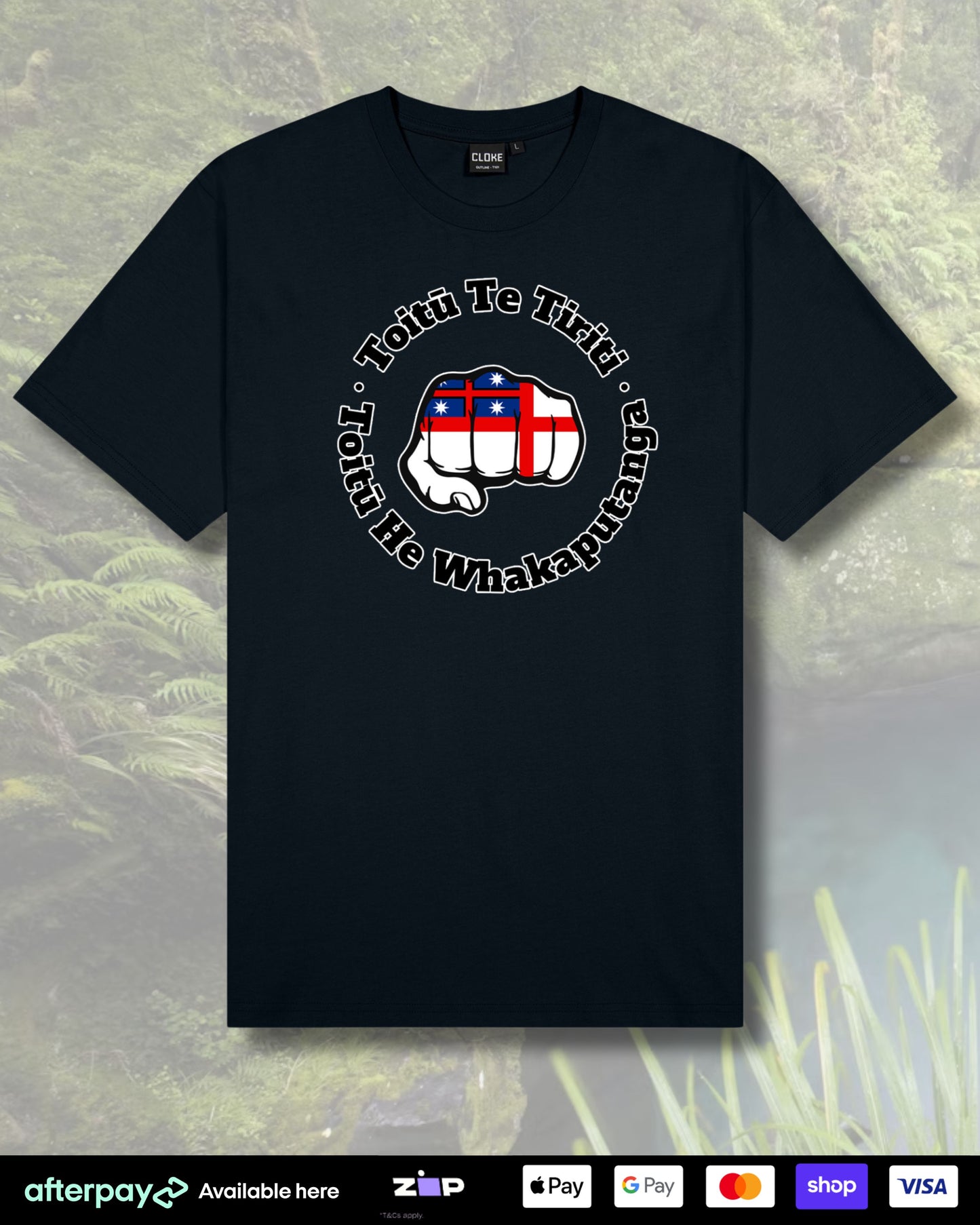 Toitu Te Tiriti He Whakaputanga Fist T-Shirt (Adults)