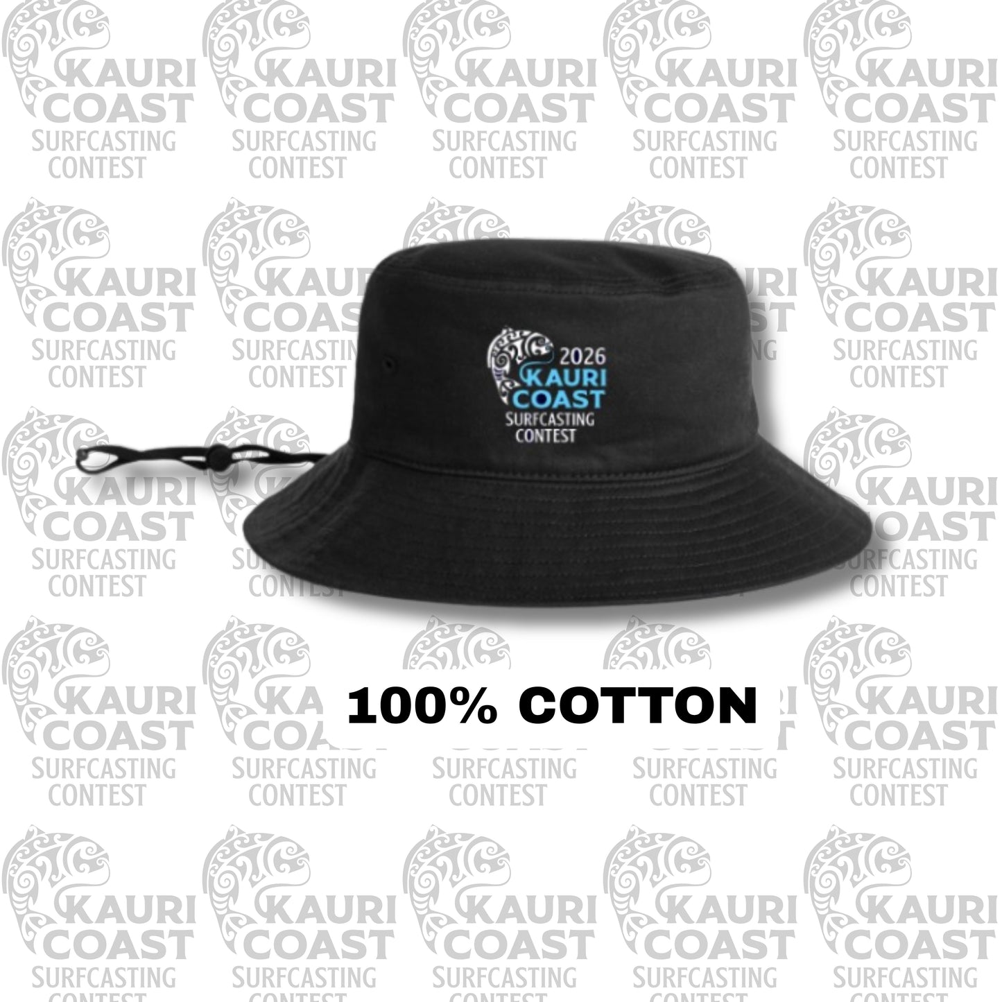 Kauri Coast Fishing Bucket Hat (Cotton) Aloua Vision & Print