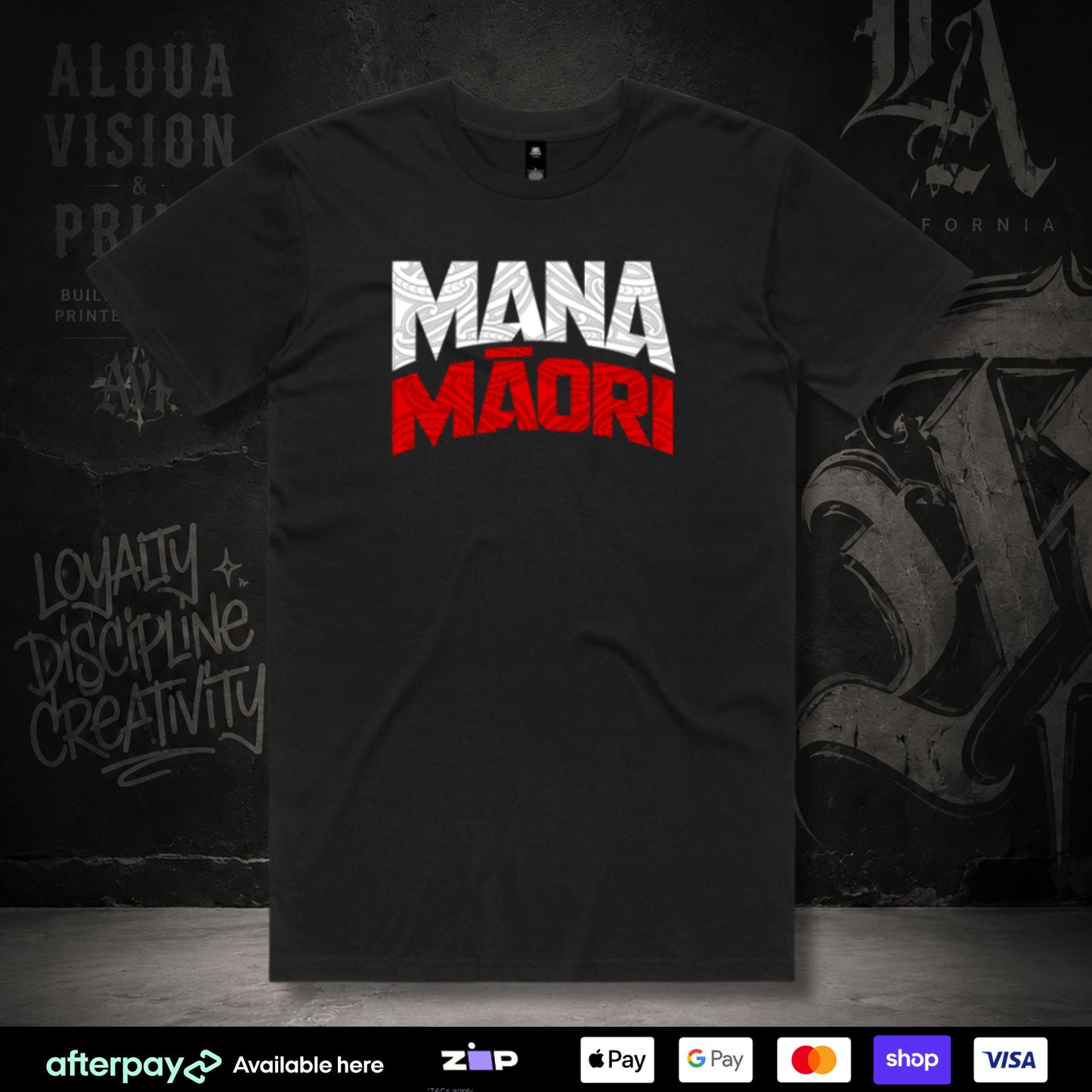 Mana Maori Arc Tee (Adults) Aloua Vision & Print