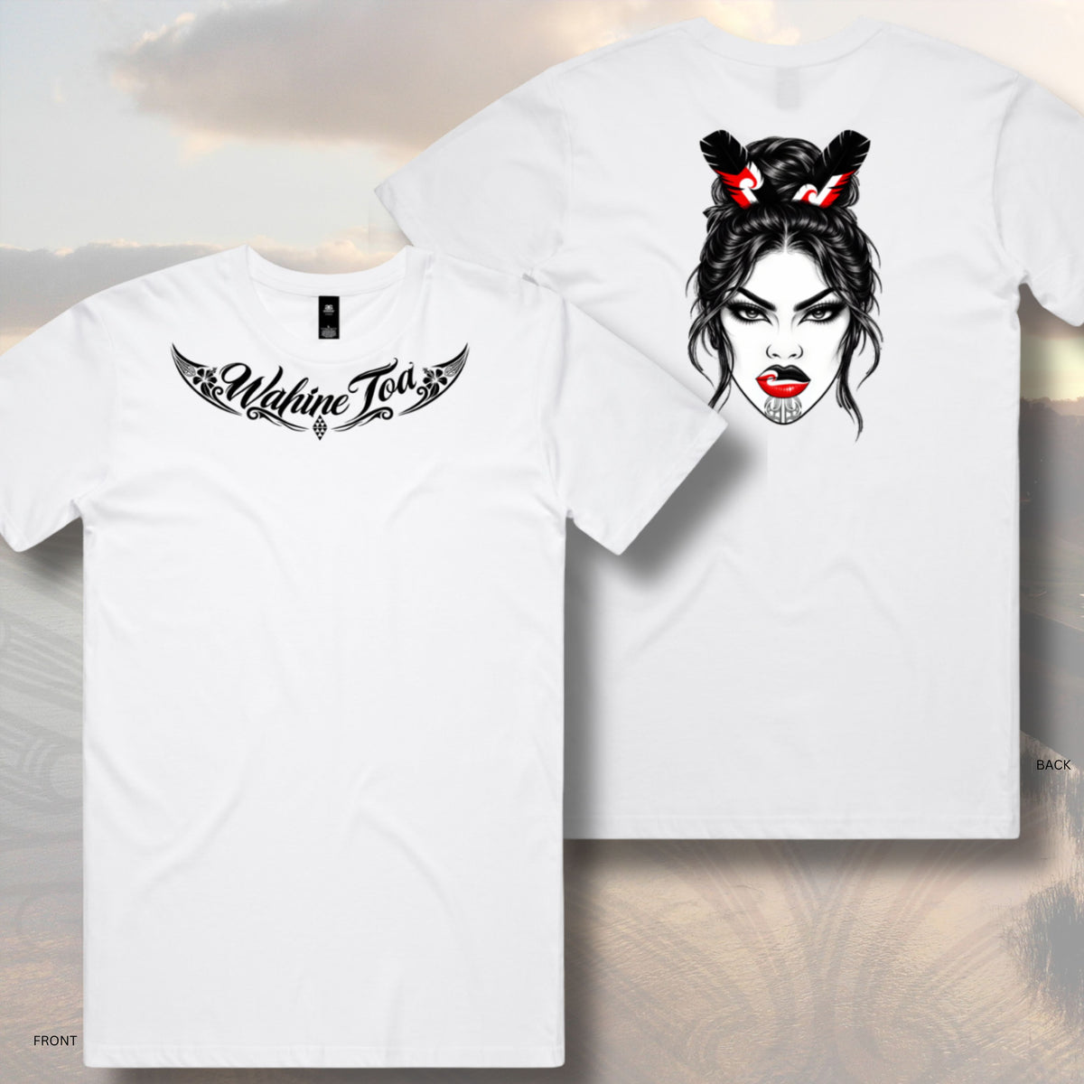 Wahine Toa (Chest print) T-Shirt (Adults) Aloua Vision & Print