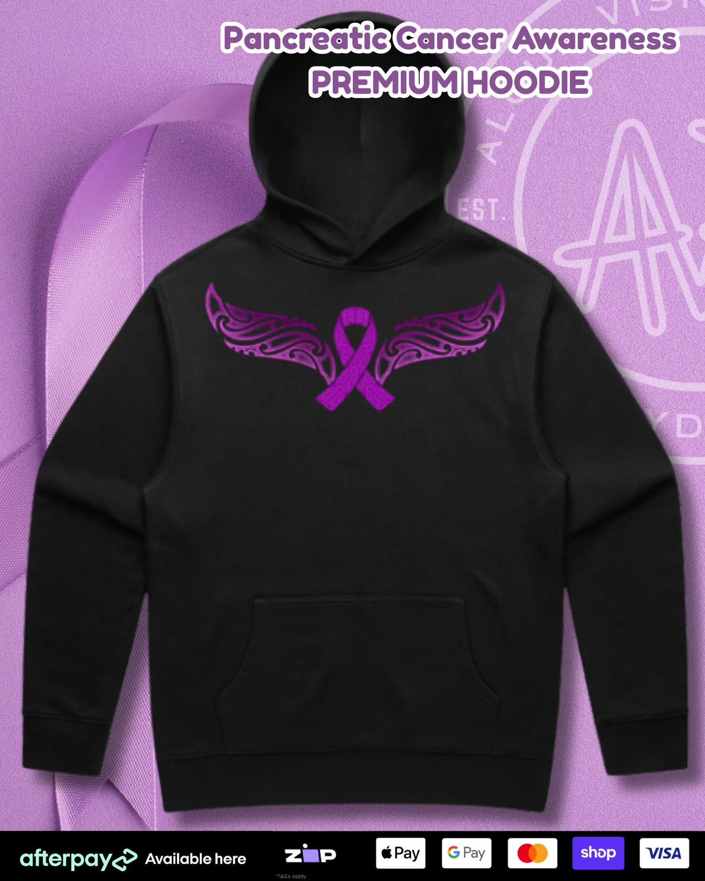 Pancreatic Cancer Awareness Hoodie (Adults) Aloua Vision & Print