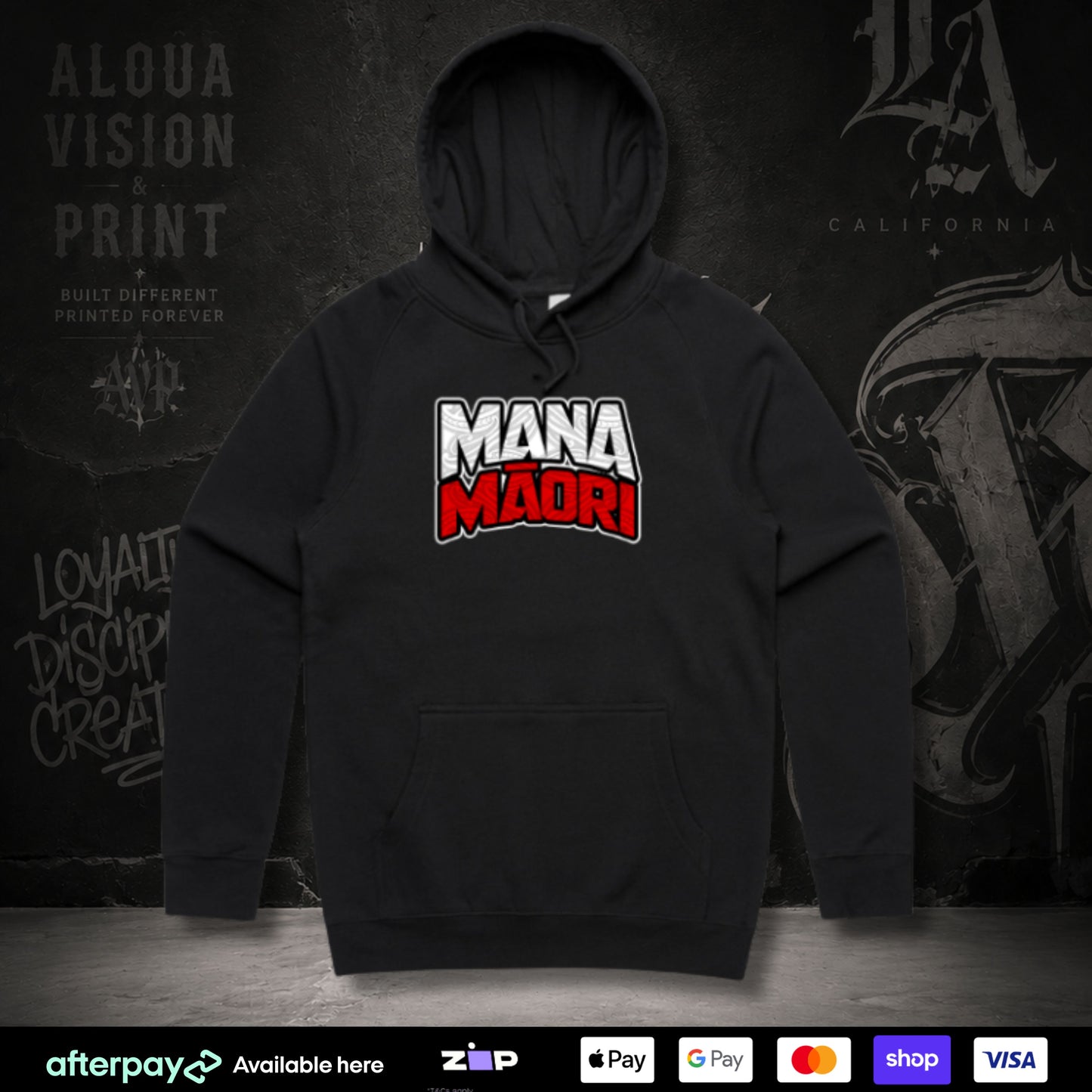 Mana Maori Arc Hoodie (Adults) Aloua Vision & Print