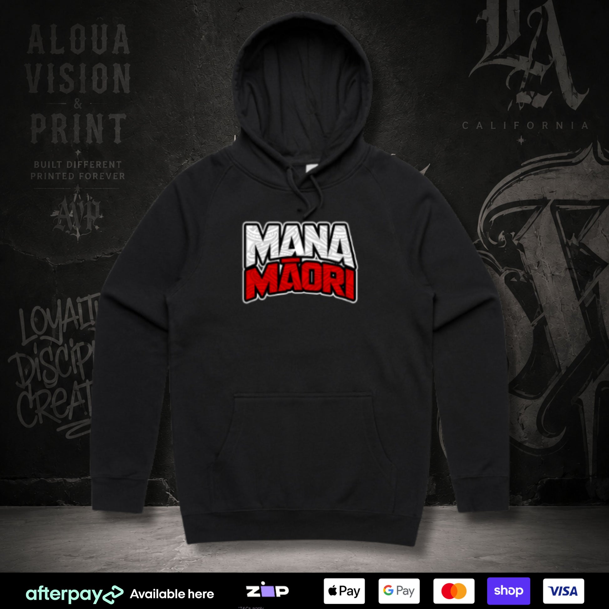Mana Maori Arc Hoodie (Adults) Aloua Vision & Print