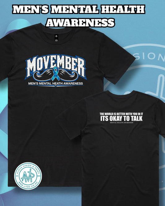 Movember Statement T-Shirt (with Design) Aloua Vision & Print