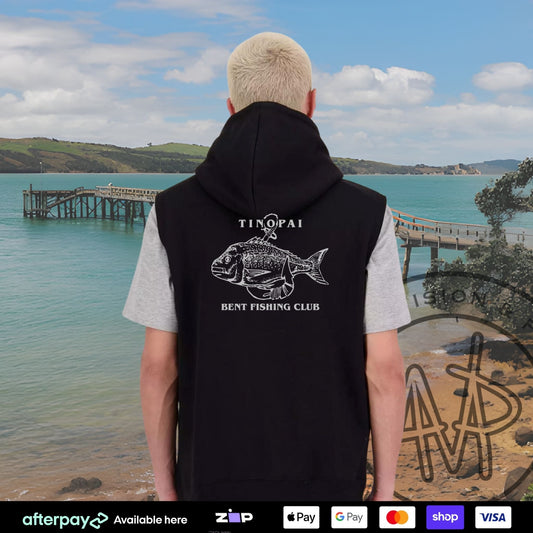 Tinopai Bent Fishing Club Sleeveless Hoodie (Adults) Aloua Vision & Print