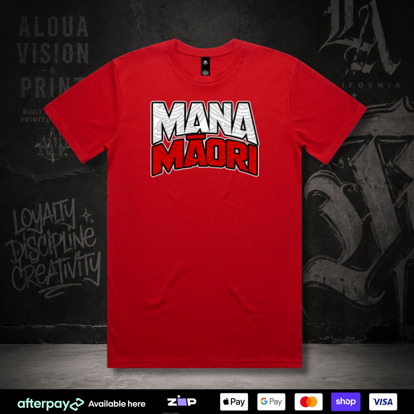 Mana Maori Arc Tee (Adults) Aloua Vision & Print