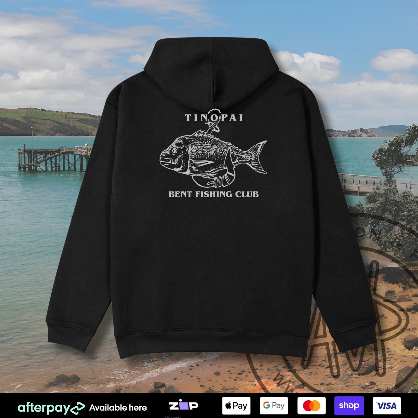Tinopai Bent Fishing Club Hoodie (Kids) Aloua Vision & Print