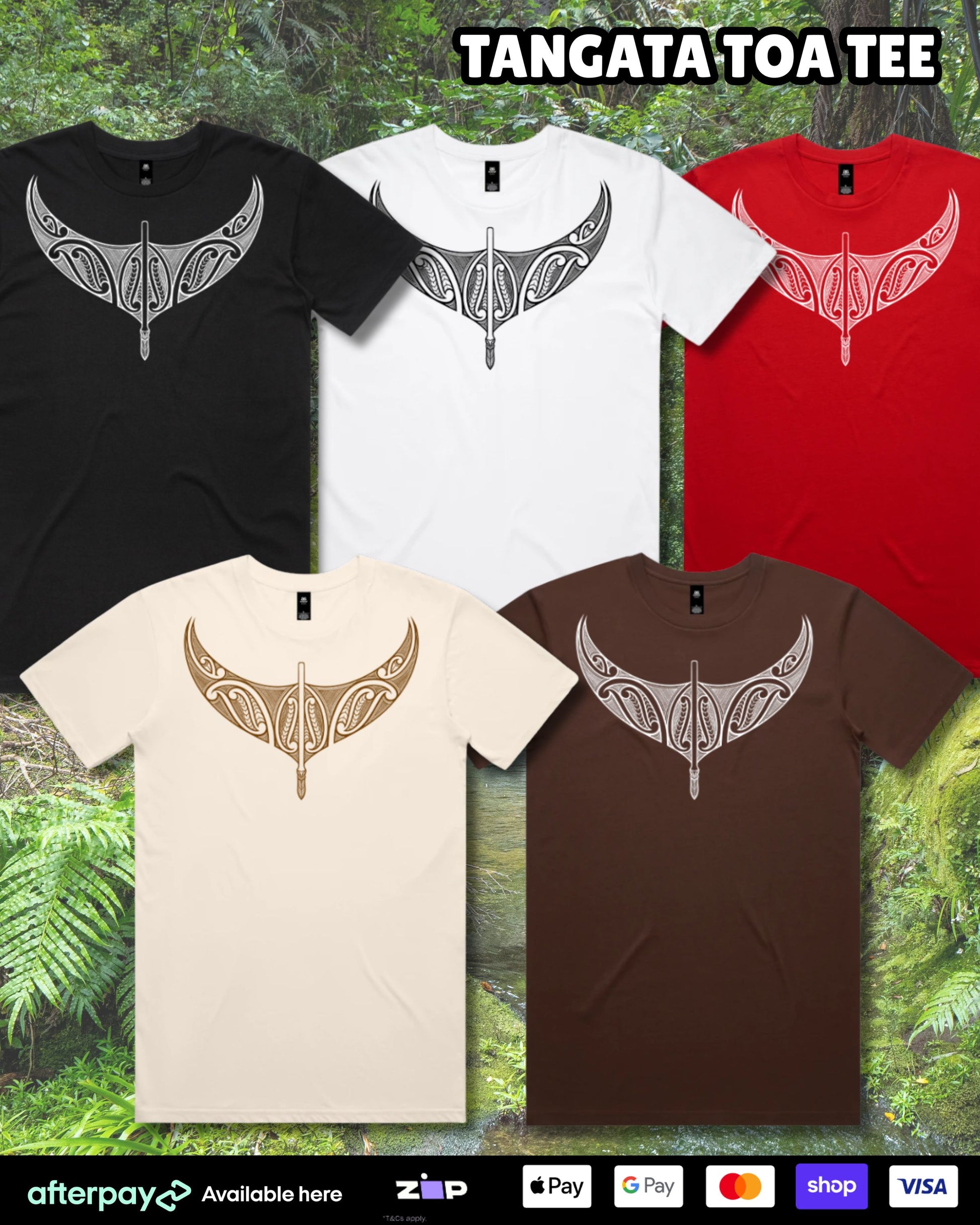 Tangata Toa Tee (Adults) Aloua Vision & Print
