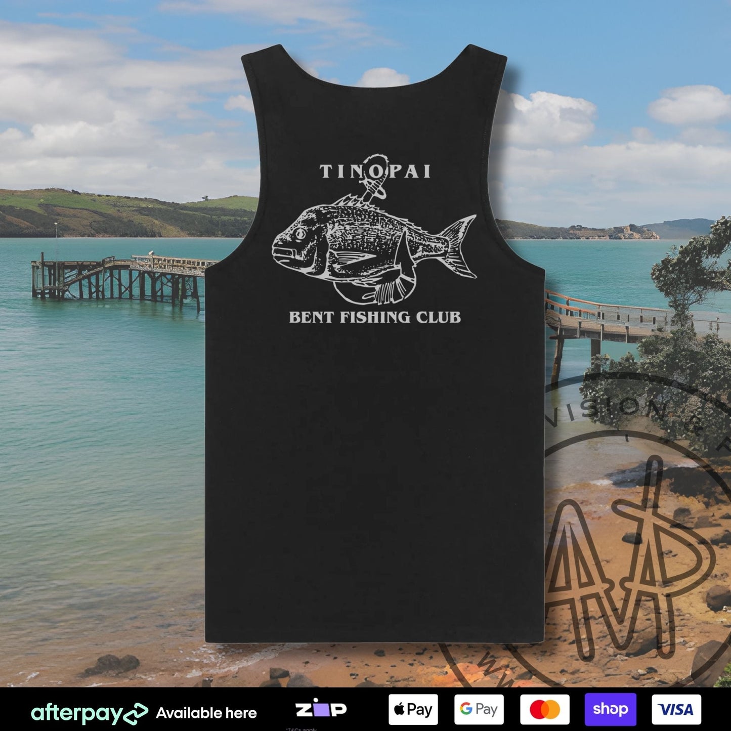 Tinopai Bent Fishing Club Singlet (Kids) Aloua Vision & Print