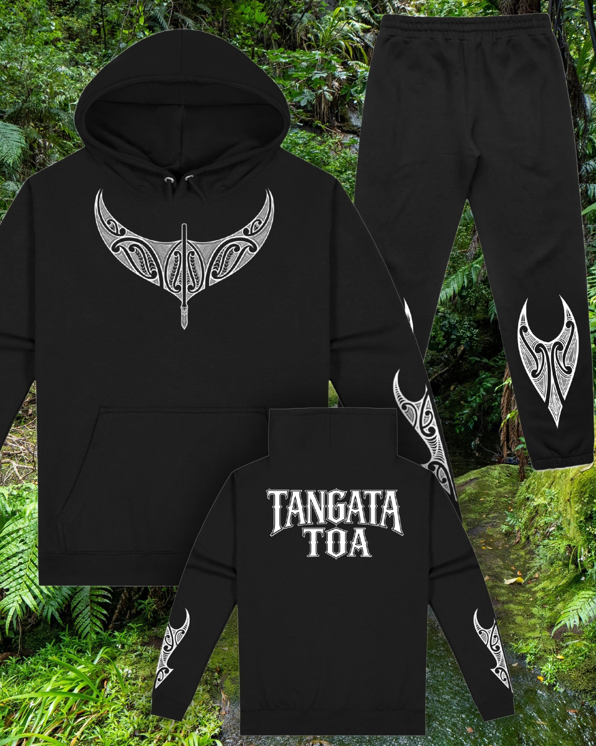 Tangata Toa Set (Hoodie & Pants) Aloua Vision & Print