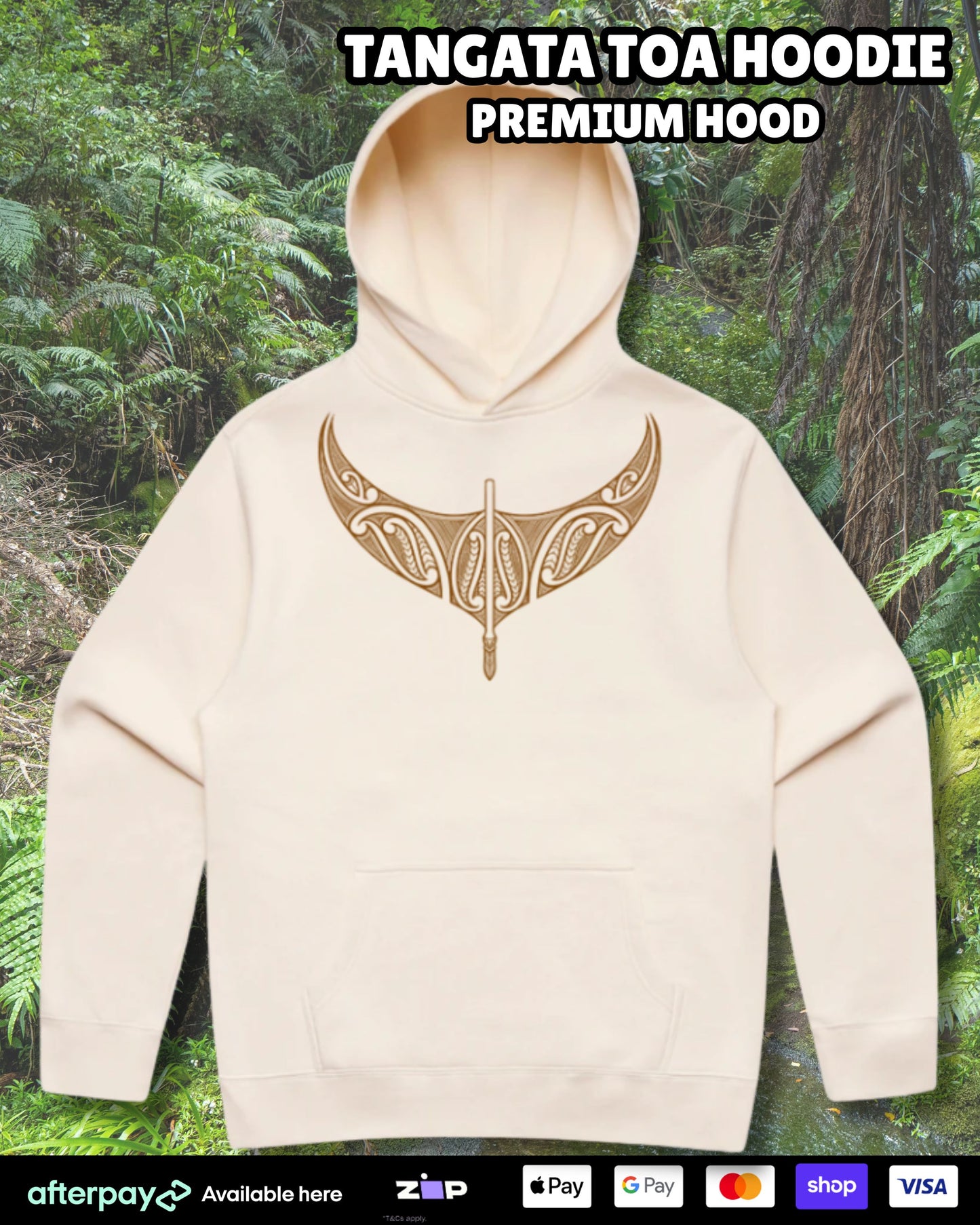 Tangata Toa Hoodie (Adults) Aloua Vision & Print