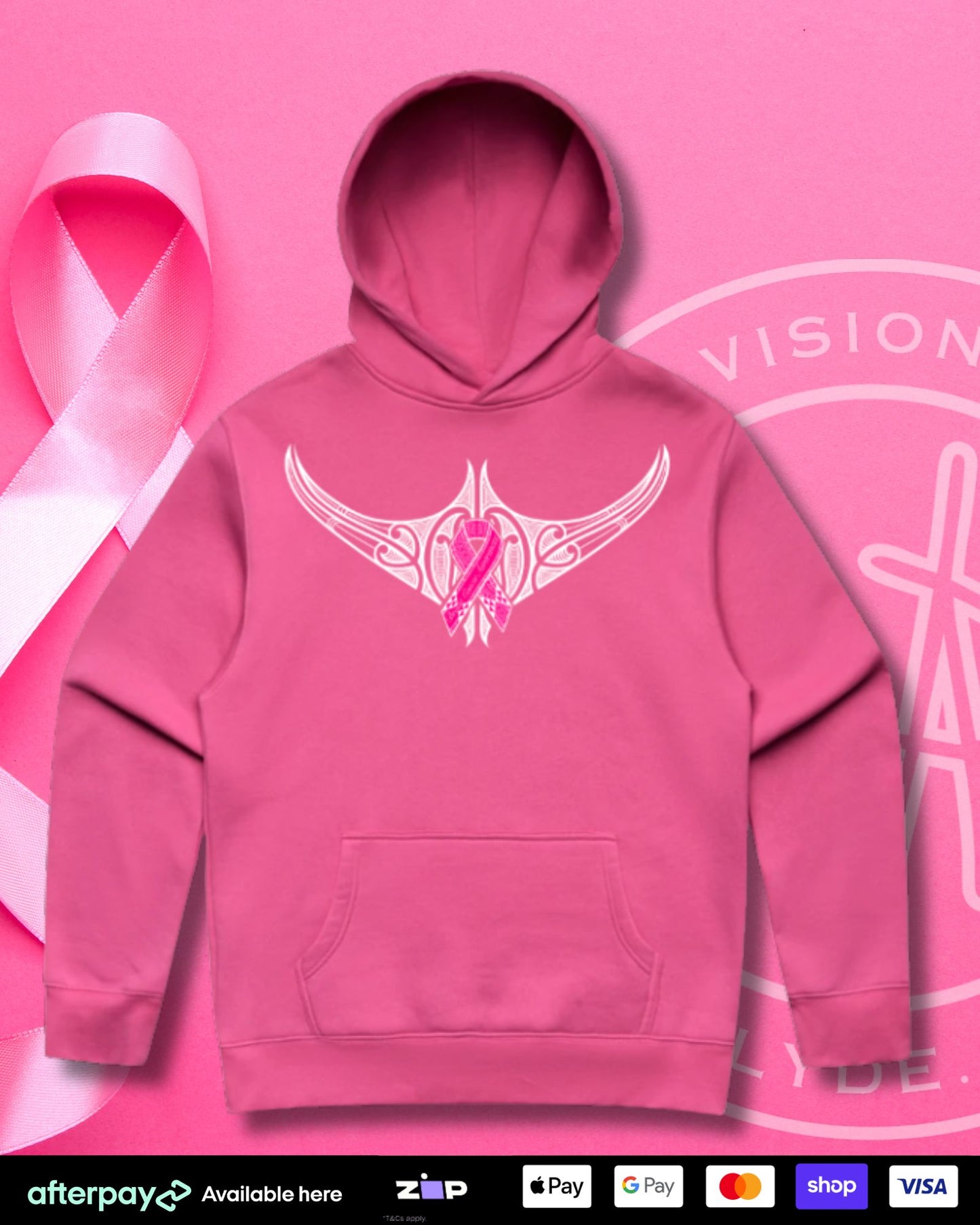 Breast Cancer Awareness Hoodie (Adults) Aloua Vision & Print