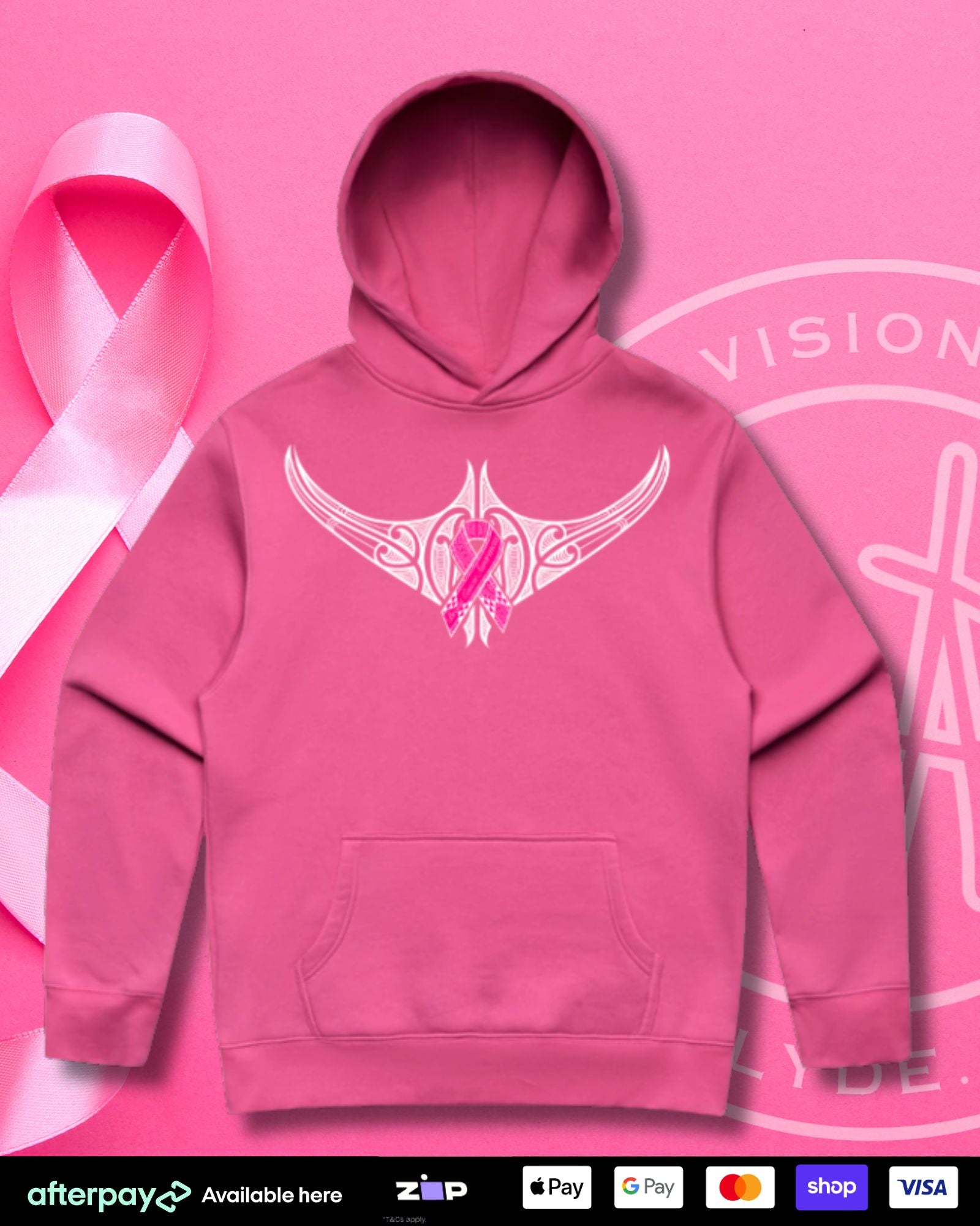 Breast Cancer Awareness Hoodie (Adults) Aloua Vision & Print
