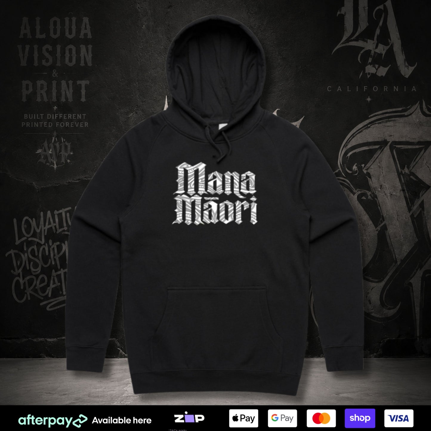 Mana Maori Hoodie (Adults) Aloua Vision & Print