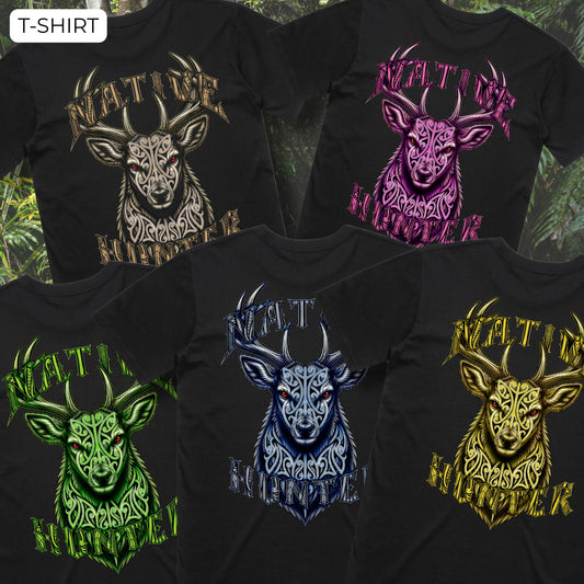 Native Hunter - Stag T-Shirt (Adults) Aloua Vision & Print