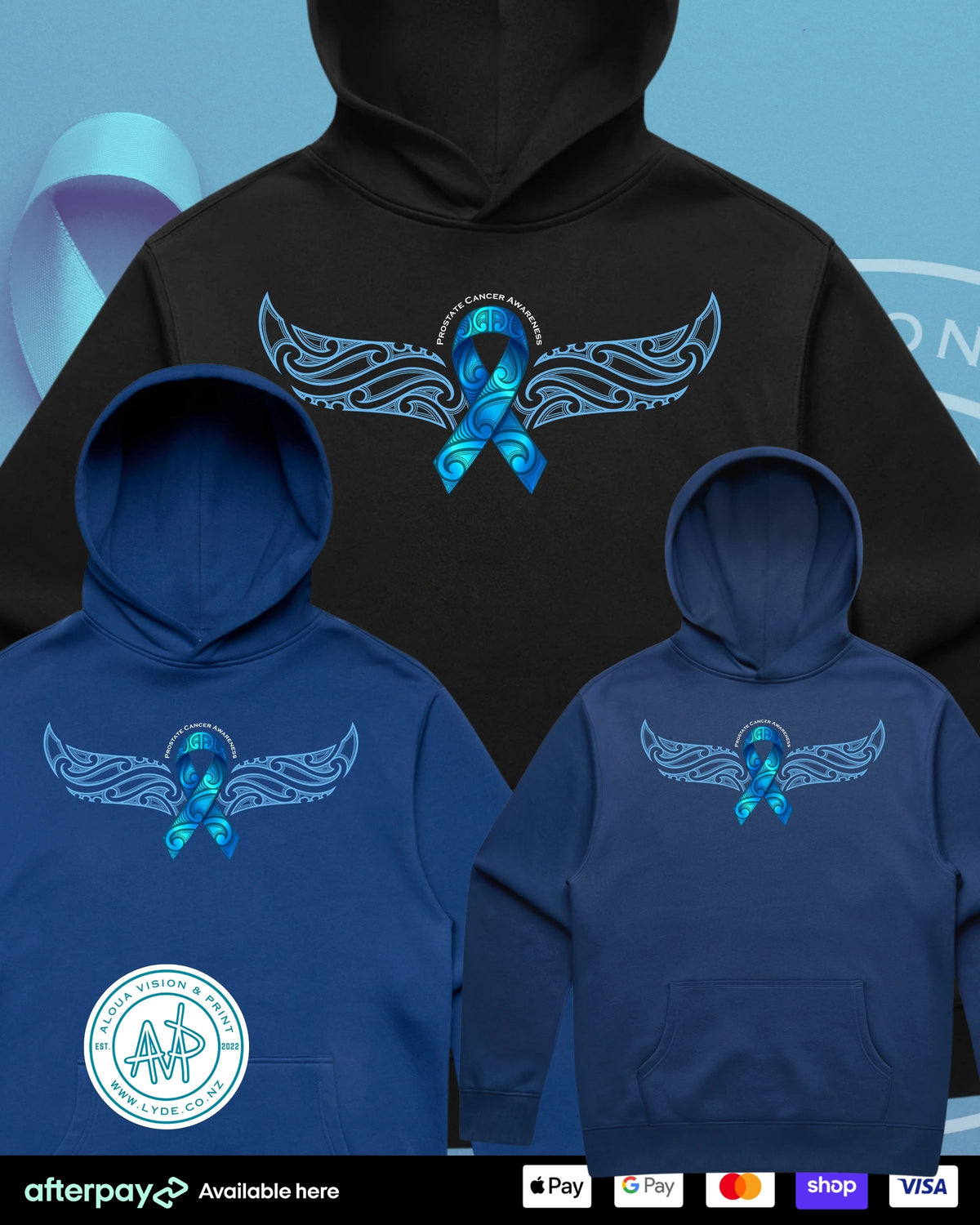 Prostate Cancer Awareness Hoodie (Adults) Aloua Vision & Print