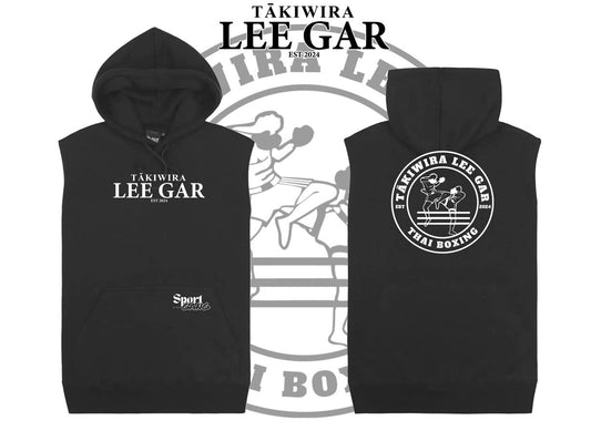 Tākiwira Lee Gar Sleeveless Hoodie Aloua Vision & Print