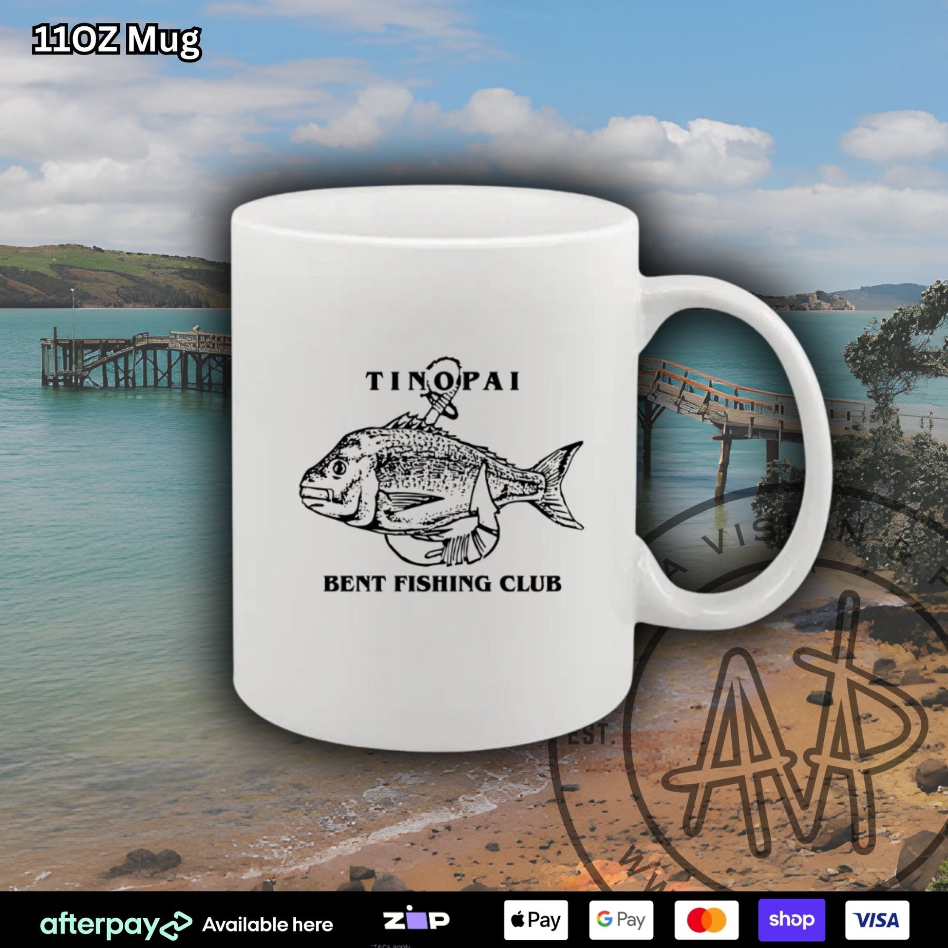 Tinopai Bent Fishing 11oz Mug Aloua Vision & Print