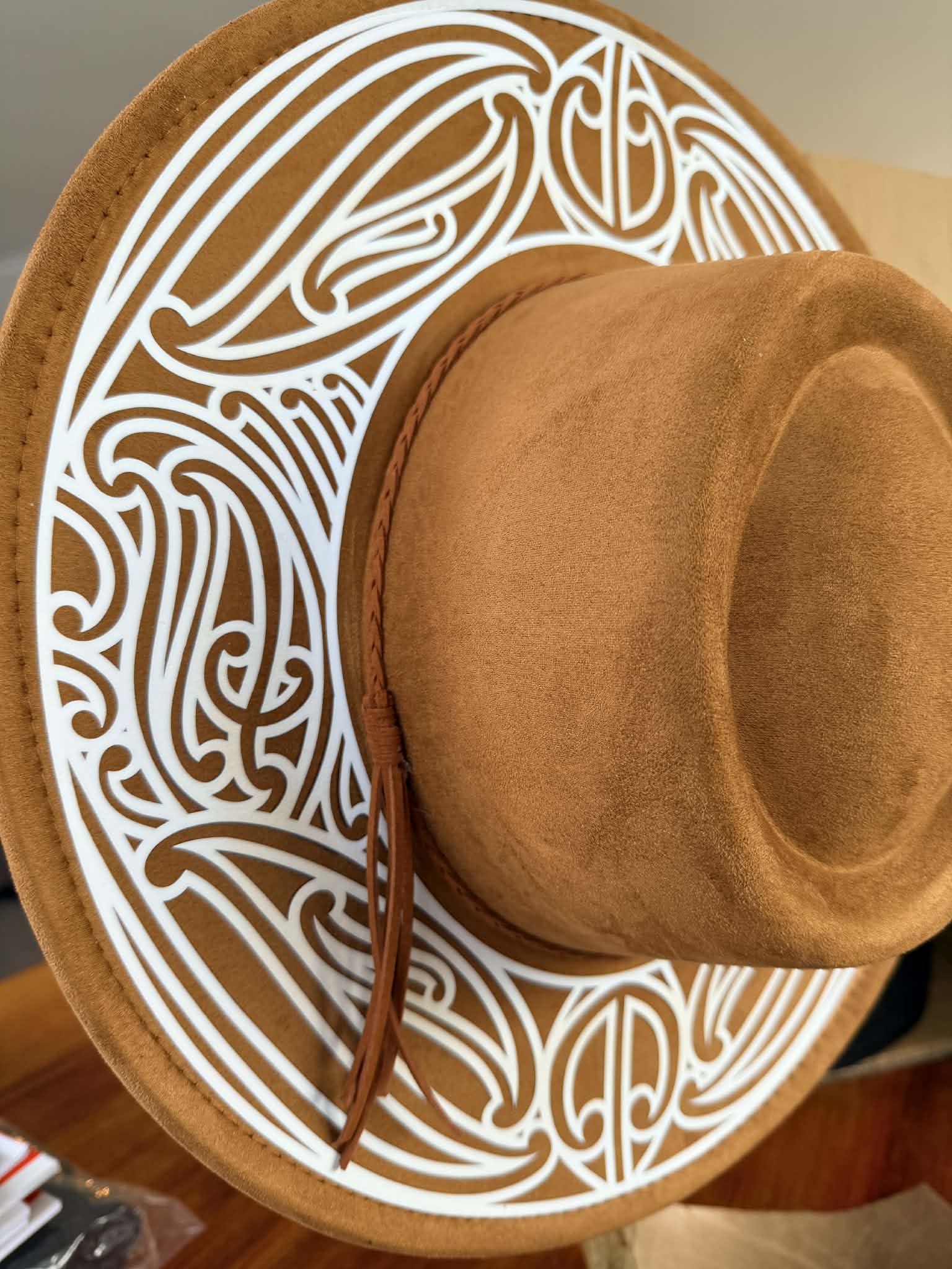 Fedora Suede Potae (Māori Pattern) Aloua Vision & Print